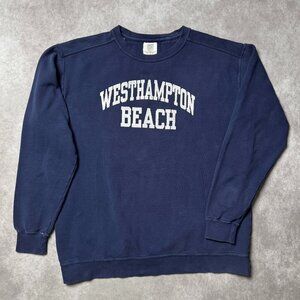 Comfort Colors Navy West Hampton Beach Crewneck Sweatshirt